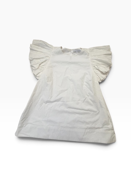 English Factory Tops - English Factory White Folded Ruffle Sleeve Cotton Blouse Small NWOT